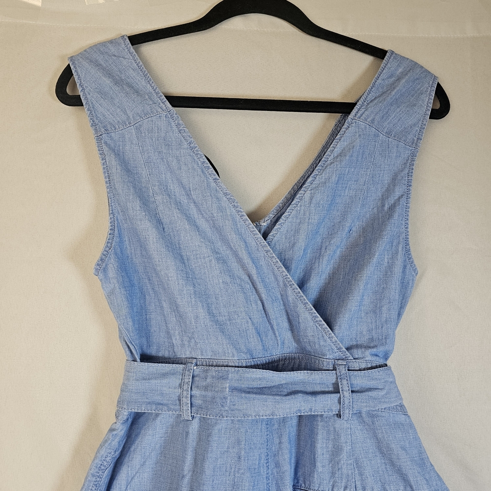 Zara Women's Denim Jumpsuit S Wide leg Pants Blue M - Picture 5 of 12